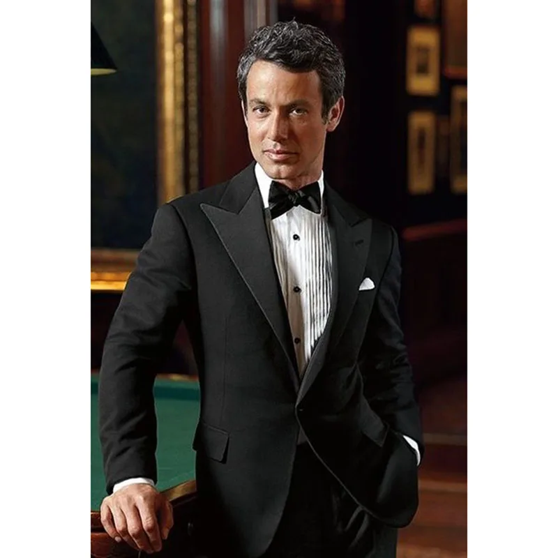 737 Black Jacket Men Suit Prom Tuxedo Latest Coat Pant Designs Slim Fit 2 Piece Custom Groom Blazer Wedding Suits Masculino