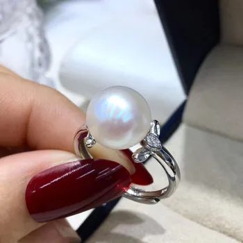 

Summer Jewelry 925 Sterling Silver Adjustable Ring Findings Mounting Setting Parts Fittings for Pearls Jades Corals Stones Beads