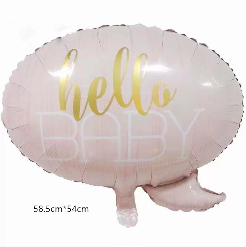 1 шт. hello baby shower bowknot воздушный шар из фольги для вечеринок Дети 1th День рождения украшение Гелиевый шар детский подарок на день рождения