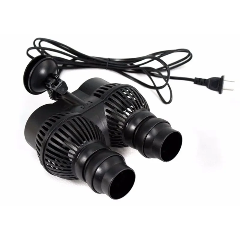  12/24w Aquarium Wavemaker Double Power Head Water Circulation Pump With Suction Cup Adjustable Dire