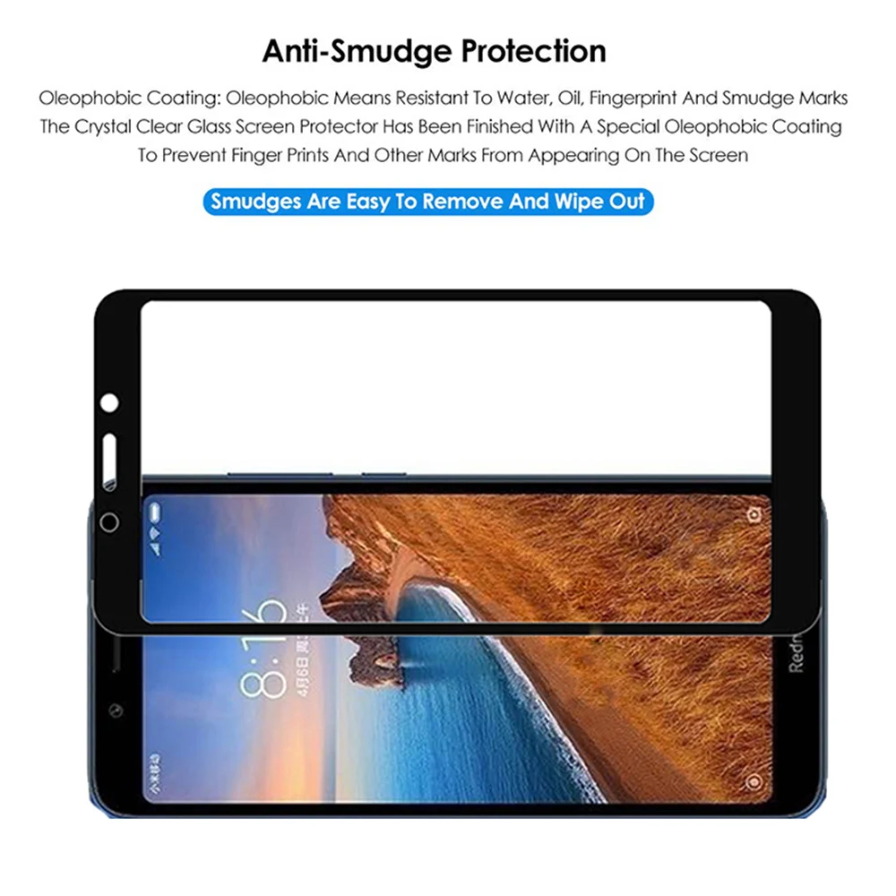 Для Redmi 7 7A закаленное стекло Полный экранный протектор стеклянная пленка для Xiaomi Redmi 7 A защитное стекло Полный Экран Защитная крышка