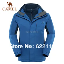 New arrival 2013 camel outdoor watertight jacket twinset ;thermal three-in-one windpbreaker ;in stock,hiking,camping 3f80001