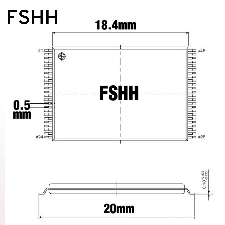ZHIYUAN TSOP48 adapter, ZY248A Programmer Adapter high quality gold-plated contacts (IC191)