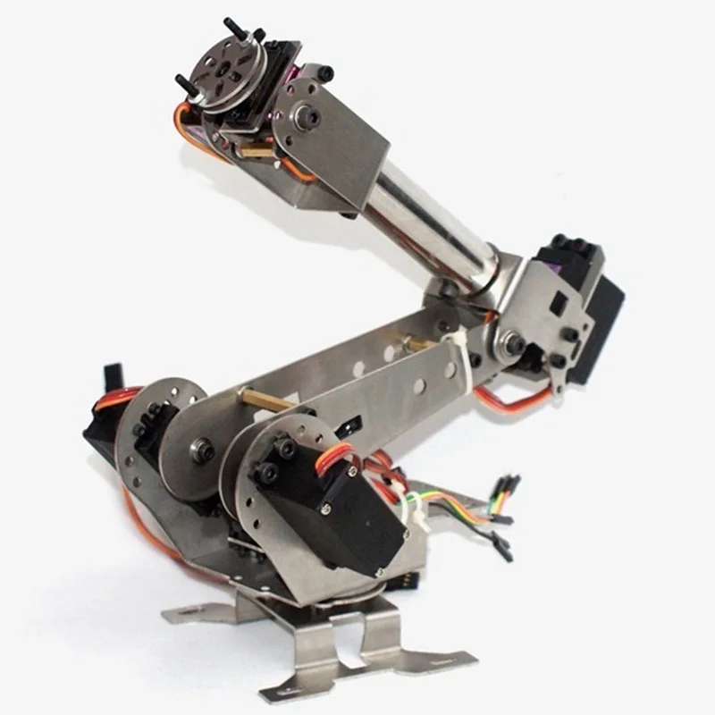 

New Arrival DIY 6DOF Aluminum Robot Arm 6 Axis Rotating Mechanical Robot Arm Kit