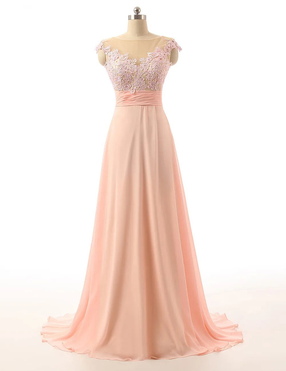 Cheap Wedding Dresses Real Photos Appliques font b Peach b font Colored Long Graduation font b Dresses b font - Cheap Wedding Dresses