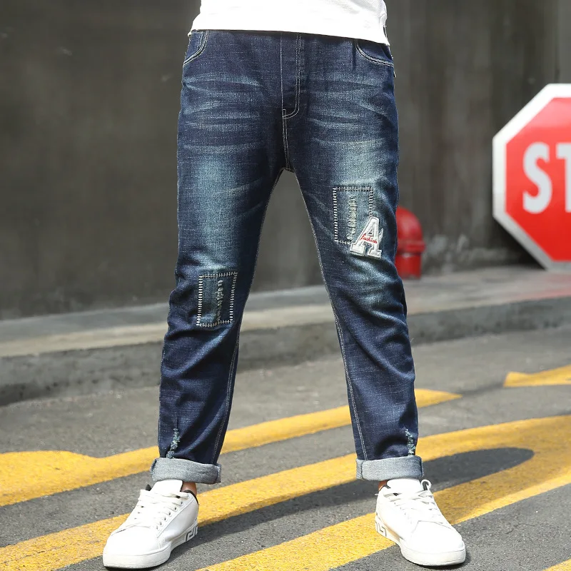

2019 Fashion Teen Boy Jeans for Teenagers Spring Fall Children's Denim Trousers Kids Teenage Boys Clothing 2 3 to 10 14 15 Years