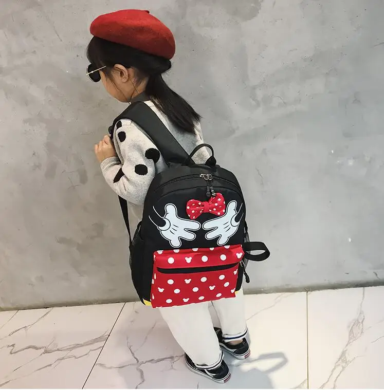 2019 новые модные детские школьные сумки с героями мультфильмов для мальчиков и девочек рюкзак детский сад Микки Минни маленькая девочка