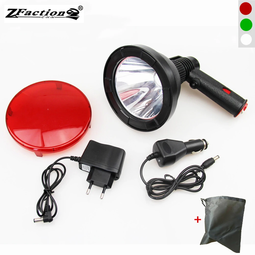 

Rechargeable 10W LED handheld Searchlight Hunting Camping Flashlight Torch CREE XML2 T6 10W LED Outdoor Spotlight with Handle