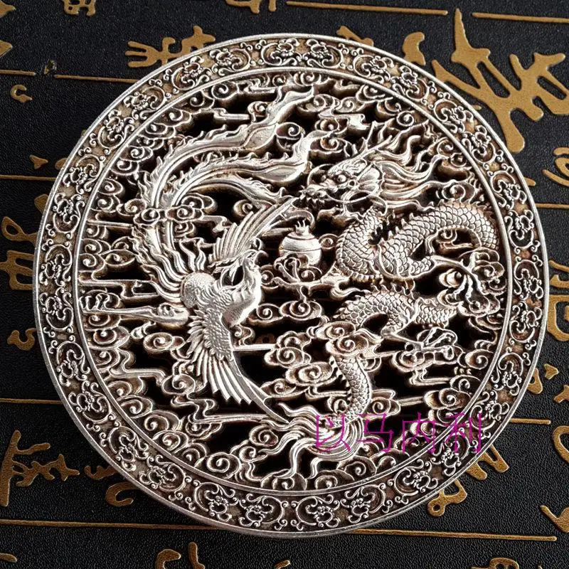 China collection exquisite Tibetan silver hand carved lucky hairpin phoenix A1 