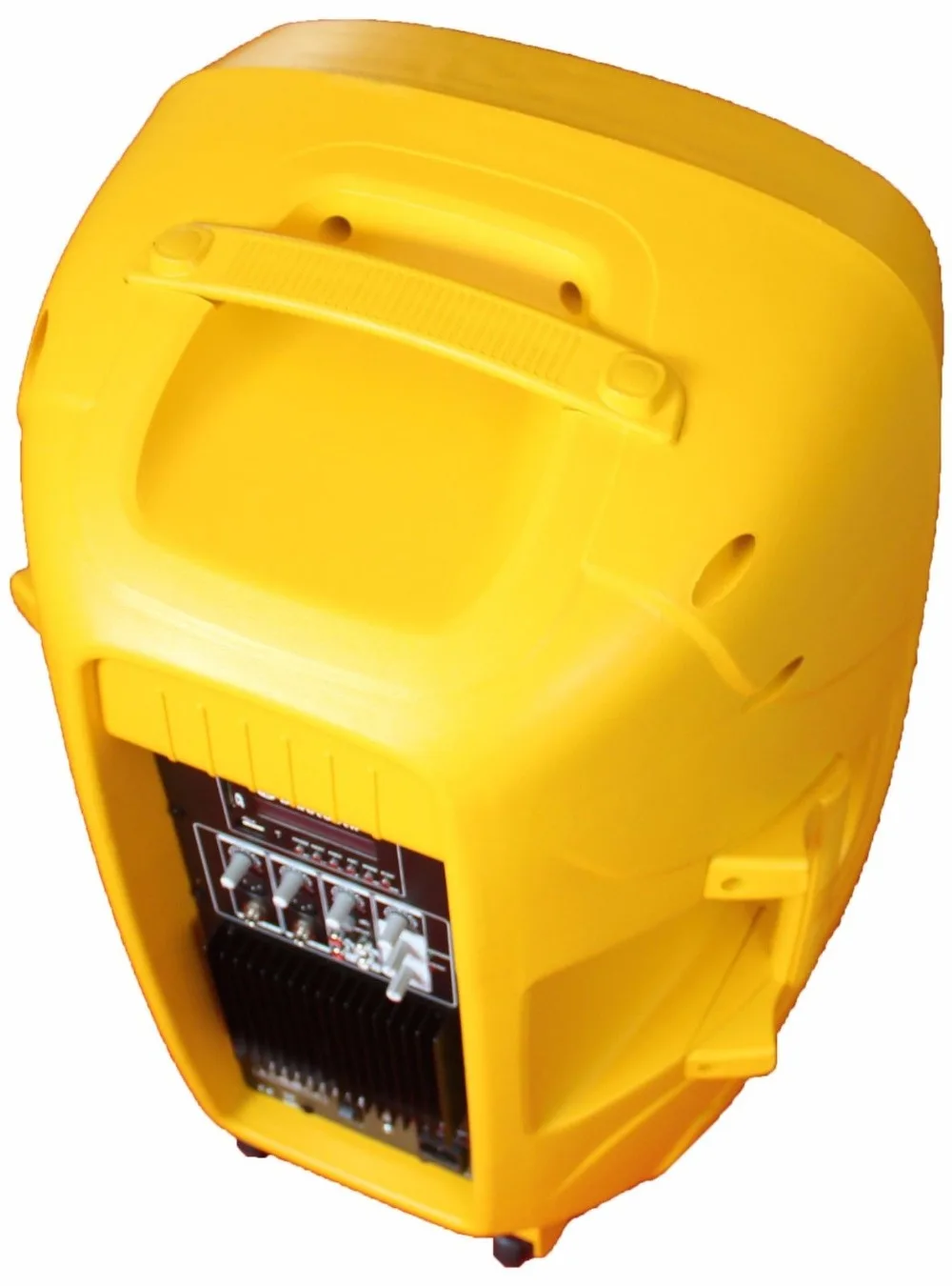 staraudio 3500w 15 inch yellow owered pa dj stage speaker usb sd card bluetooth  party stage speaker with speaker stand wired microphone