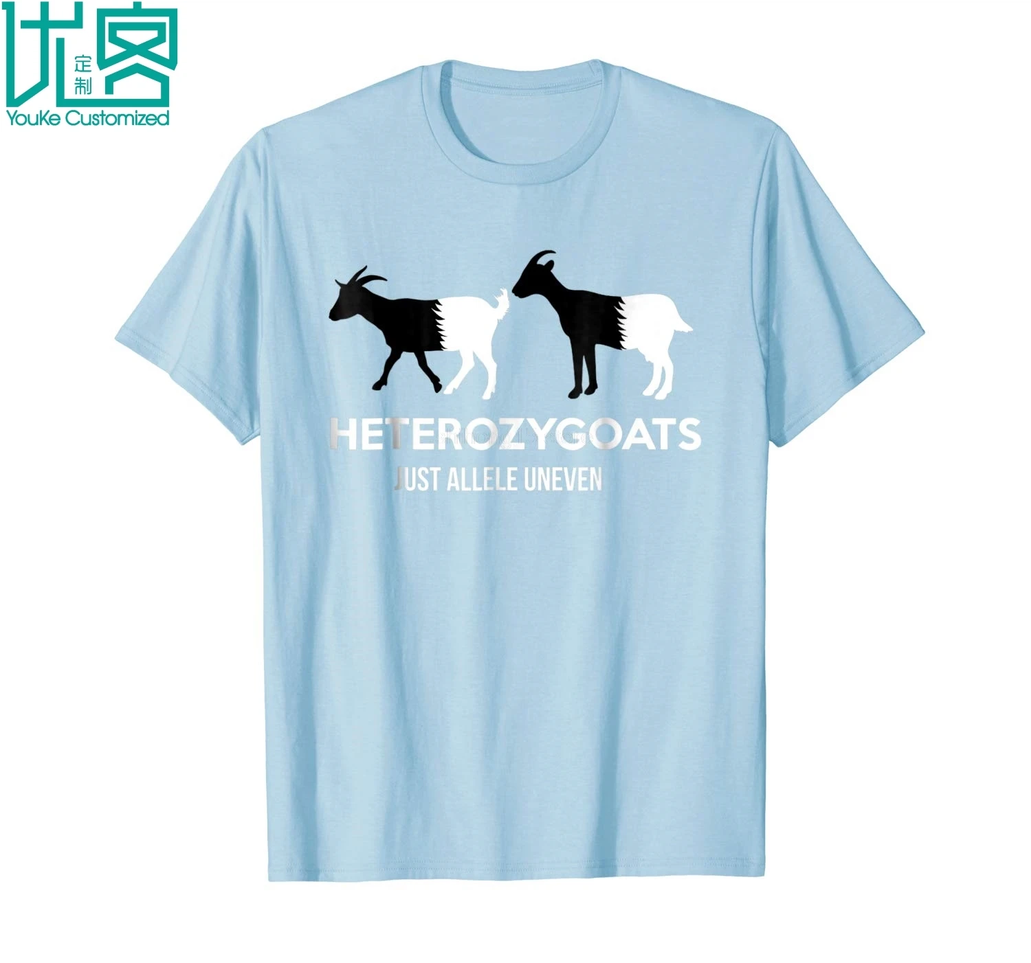 

Heterozygoats Just Allele Uneven Funny Genetics T Shirt 2019 Summer Men's Short Sleeve T-Shirt