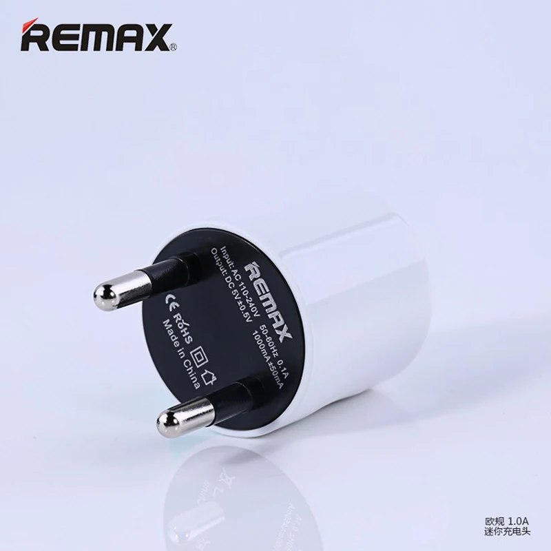 

REMAX EU Standard Plug 5V 1A USB Phone Charger For iPhone Portable Wall Travel Charger Adapter For Samsung LG HTC Huawei