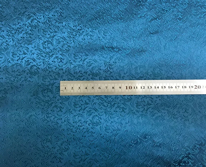 74*100 см Павлин Синяя парча ткань/шелковая атласная ткань/представление Тан костюм древний костюм в восточном стиле