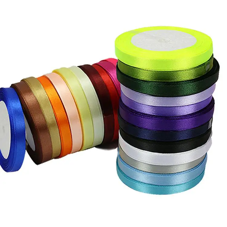 25 Yards 26 Colors Silk Satin Grosgrain Polyester Ribbon Handmade