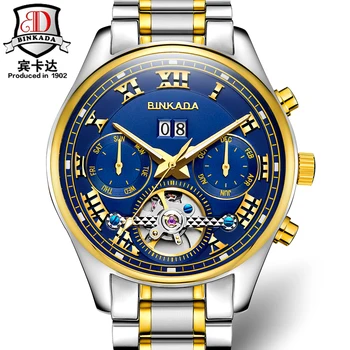 

2020 New BINKADAl mens watches top brand luxury automatic mechanical wrist watches full steel military diving sports clocks