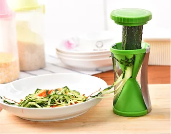 

1PC Vegetable Spiralizer Bundle Spiral Slicer Cutter Zucchini Carrots Spaghetti Pasta Noodle Maker,Shred Process Device KX 001