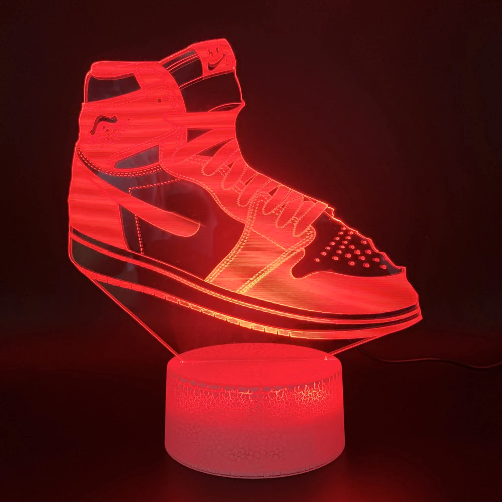 Novelty Lights Jordan Sneaker Air Force 1 Home Decor Bright Base Birthday Gift for Kids Child Bedroom 3d Led Night Light Lamp Novelty Lights Jordan Sneaker Air Force 1 Home Decor Bright Base Birthday Gift for Kids Child Bedroom 3d Led Night Light Lamp