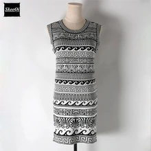 2018 New Slim Basic Knit Sweater Dresses Women Short Sleeve Striped Knitted Retro Floral Casual Dress Summer Knitwear Vestidos