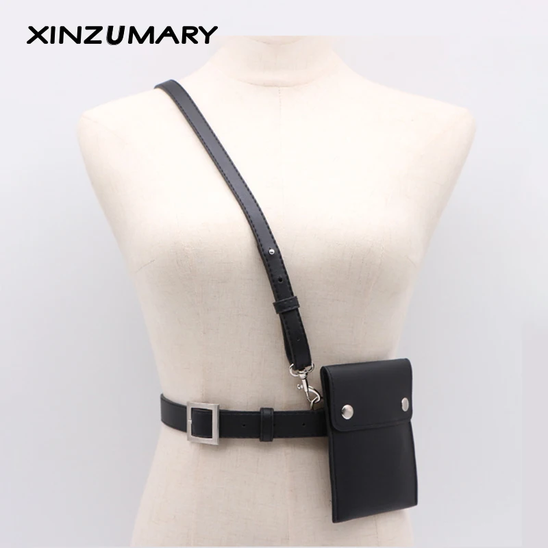 

XINZUMARY 2019 New Waist Bags Pink Red Fanny Pack Female Belt Bag Black Fashion Waist Packs Portable High Quality Phone Pouch