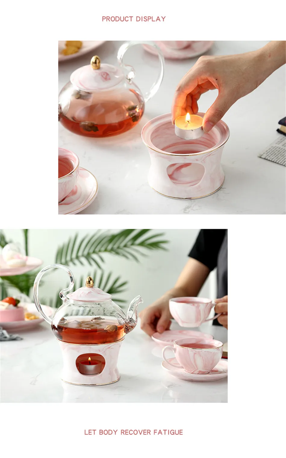 Marble Ceramic Cup Set Creative Gold Plating Milk Coffee Tea Breakfast Porcelain Golden Cup Couple Gift Wedding Decor 125ML (12)