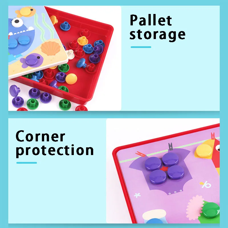 3D вставка строительные блоки игрушки для детей композитная картина креативный Мозаичный набор для ногтей гриб развивающие игры игрушки для детей