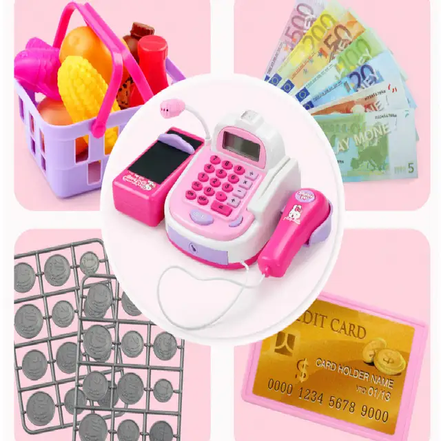 Online Mini Simulation Supermarket Checkout Counter Foods Goods Online Mini Simulation Supermarket Checkout Counter Foods Goods Toys Kids Pretend Play Ping Cash Register Set Toy For S Gift Aliexpress