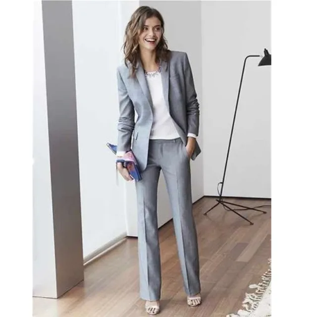 Grey suit womens uk Clearance