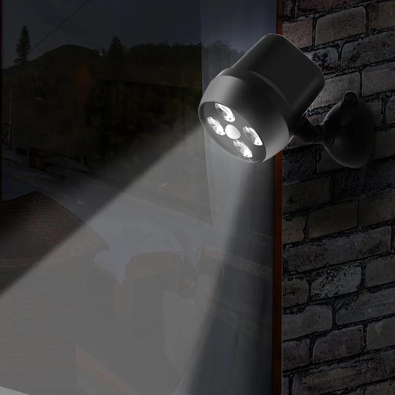 Пересекающаяся для 4LED проекционная лампа Сова 360 градусов вращающаяся настенная лампа наружная водонепроницаемая лампа для двора