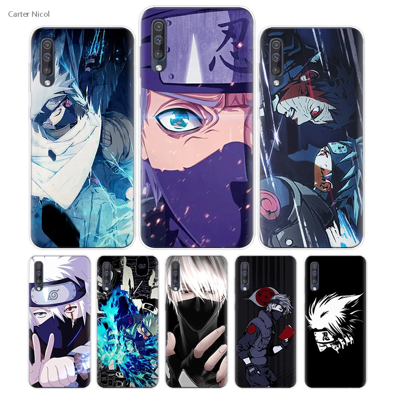 

Transpatrent Silicone Case for Samsung Galaxy A50 A70 A30 M30 M20 A10 A20 A40 M20 Cover Phone Naruto Kakashi