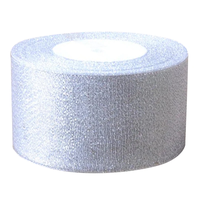 

1 roll Silk Satin Ribbon for Wedding Party (Width 50MM long 25 yards about 22 meters) silver