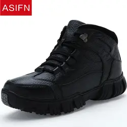 ASIFN/мужские зимние кожаные сапоги, очень теплая обувь на меху, мужские непромокаемые резиновые зимние сапоги, обувь для отдыха в английском