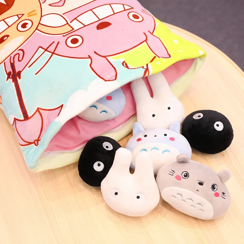 8 шт. totoro мини мягкие игрушки внутри подушка для сумки Swag японский мультфильм Аниме подушка животное подушка подарок игрушки для детей