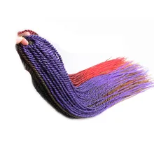 Desire for hair 1-7 упаковок 22 дюймов 100 г 30 прядвязаный крючком 2X синтетические Сенегальские твист косы волосы Омбре черный синий серый цвет