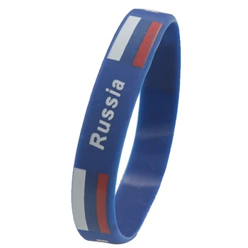 

100pcs Russia Russian flag silicone wristband bracelet free shipping