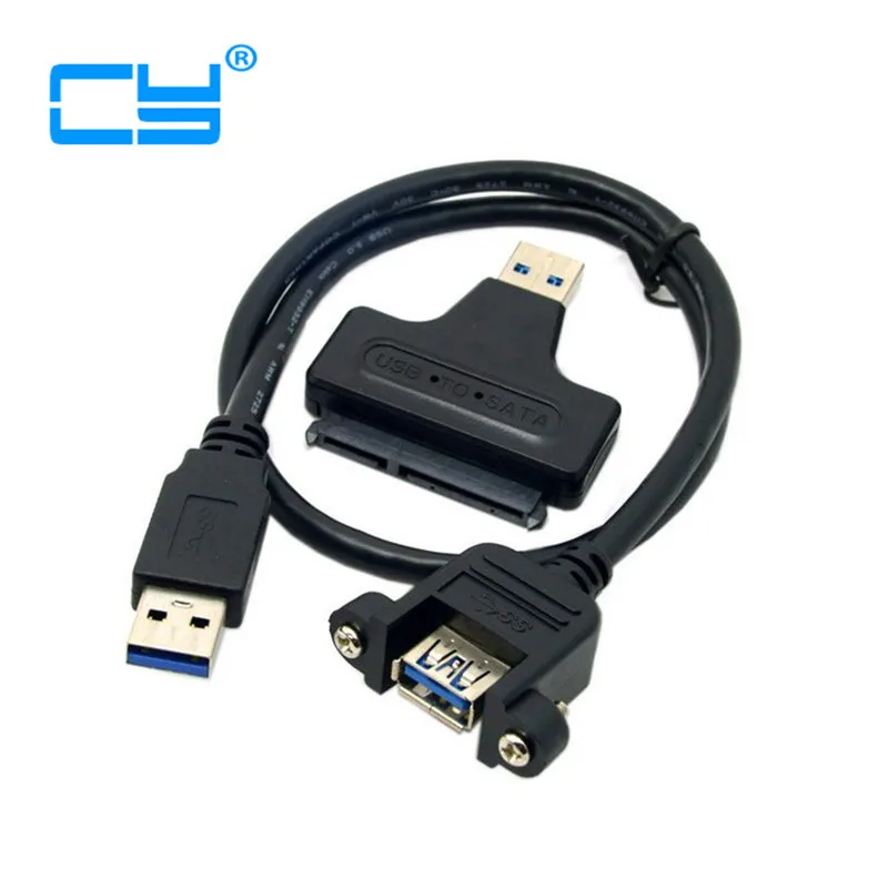 USB 3.0 to SATA 22pin Convertor Adapter with USB 3.0 Male to Female