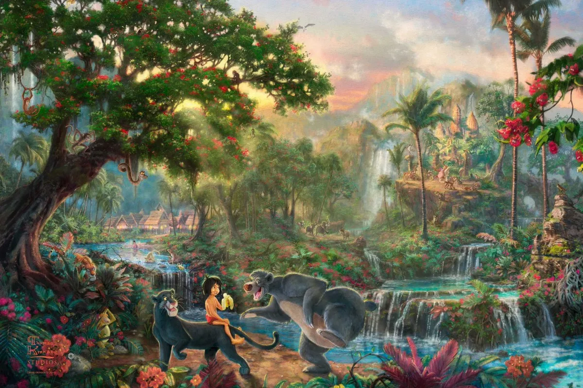 

fabric poster custom print (frame available) The Jungle Book art cartoon movie PAT114 for wall decor room decor home decoration