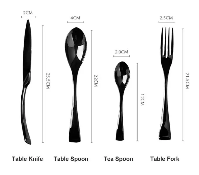 Европейский черный набор столовых приборов Нержавеющая сталь Западной Еда Посуда Наборы для ухода за кожей Вилы стейк Ножи Столовая посуда набор - Цвет: Black 4pcs