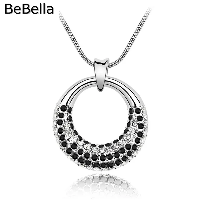 Женское колье BeBella с подвеской из чешского хрусталя подарок для женщин|circle pendant