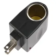 1 предмет черный Универсальный AC/DC автомобильного прикуривателя адаптер США/ЕС Plug