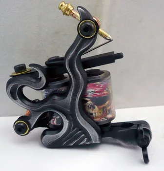 

10Pcs/lot Pro Casting Iron Tattoo Machine 10 Wraps coil stainless steel Tattoos Body Art Gun Coil Machine LPC-ITM-7037-6F