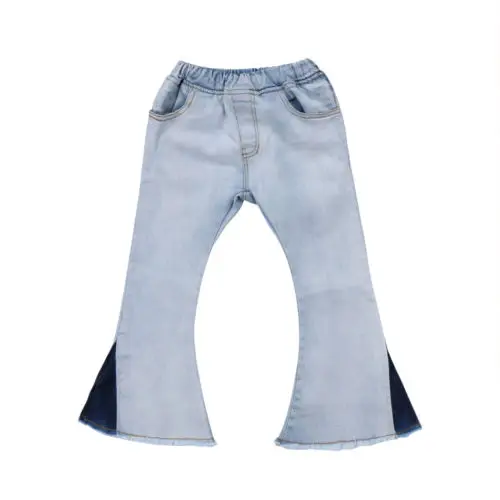 

Fashion Toddler Kids Baby Girl Bell Jeans Bottoms Pants Denim Boot Cut Wide Leg Jeans Pants Trousers Girls