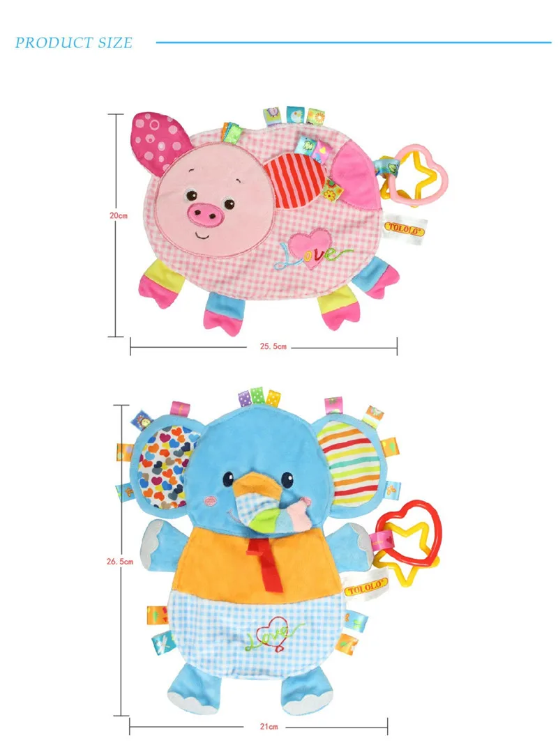 Детское игрушечное животное, комфортное полотенце, мягкое плюшевое одеяло, этикетка, Успокаивающая кукла, игрушки, полотенце, подарки для новорожденных мальчиков и девочек