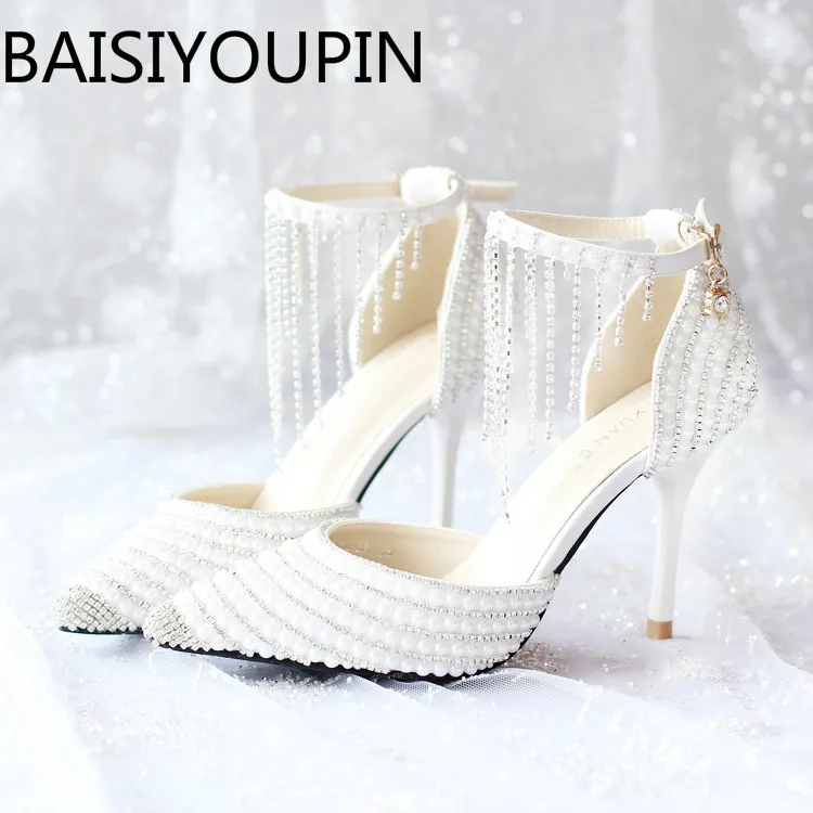 white crystal shoes