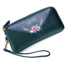 Женская сумка из натуральной кожи с цветочным узором для девочек, сумка для мобильного телефона, сумочка, роскошная брендовая сумка Бостон, сумочка-браслет, MF