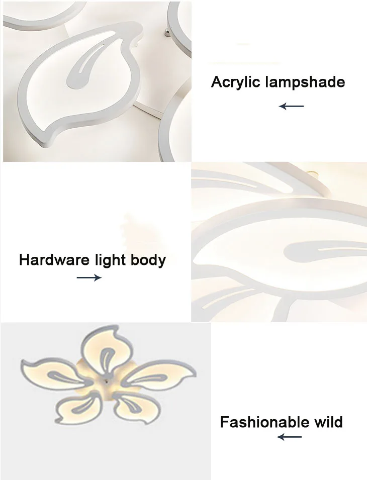Современные потолочные светильники для гостиной, спальни, белые простые акриловые светодиодные потолочные лампы, домашнее освещение, светильники AC85-260V