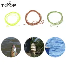 6 футов 182 см рыболовная леска коричневый/желтый/зеленый лидер ловли рыбы нахлыстом с Палантин Кольцо для домашних животных рыболовный инструмент Lineas de pesca