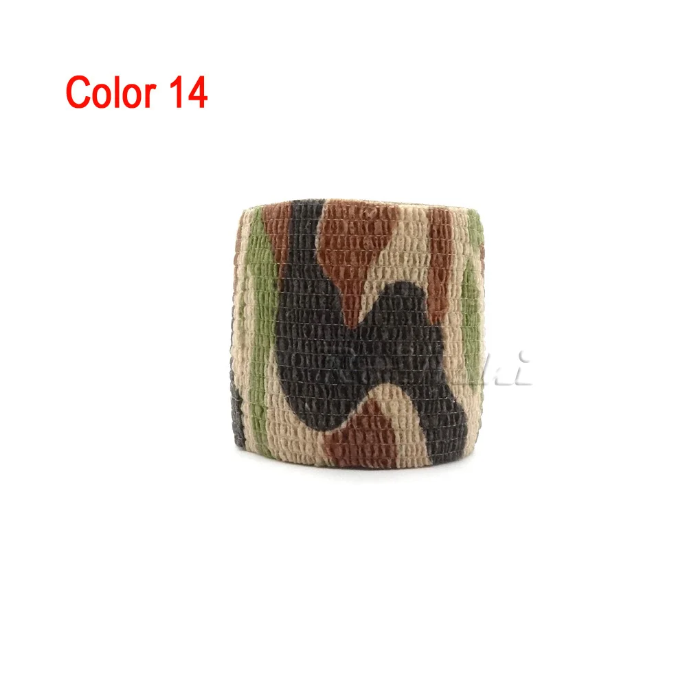 100 рулон/упаковка Водонепроницаемая походная камуфляжная самоклеющаяся лента Обертывания 4,5 м* 5 см - Цвет: Color 14