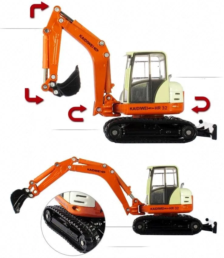 modelos de veículos de construção de veículos de construção de escavadeira de alta brinquedos de frete grátis