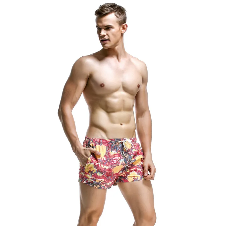 Новые мужские шорты для плавания ming сундук шорты, мужские боксеры пляжная одежда с принтом одежда для плавания пляжные шорты для купания синий красный