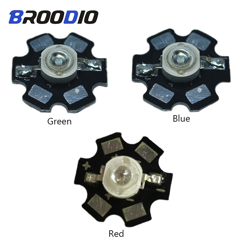 

10pcs LED Lamp Bulb Chip LEDs Bulbs Floodlight Spotlight Lamps Lights Beam 1W3W 20mm High Power Red Green Blue For LED DIY Lamps